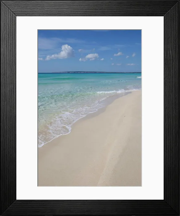 Framed Print : Es Arenals Es Arenals, Migjorn beach Framed Print : Es Arenals Es Arenals, Migjorn beach