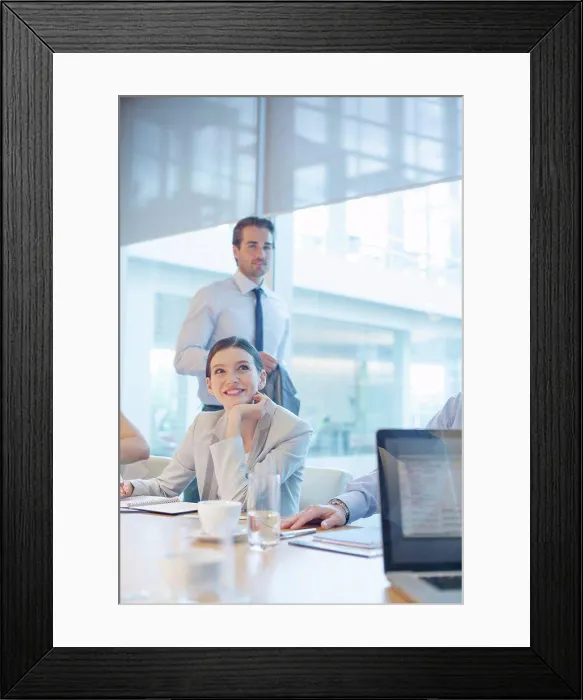 Framed Print : Business people talking in meeting Framed Print : Business people talking in meeting