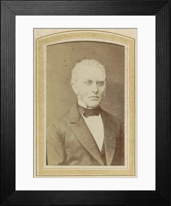 Framed Print : Portrait of a man with glasses. Part of photo album from a Dutch family with 168 cartes-de-visiting and cabinet photos Framed Print : Portrait of a man with glasses. Part of photo album from a Dutch family with 168 cartes-de-visiting and cabinet photos