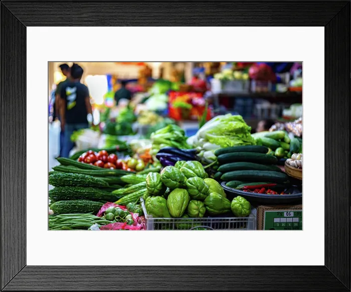 Framed Print : Gemüse auf dem Badung-Markt Vegetables on Badung Market Framed Print : Gemüse auf dem Badung-Markt Vegetables on Badung Market