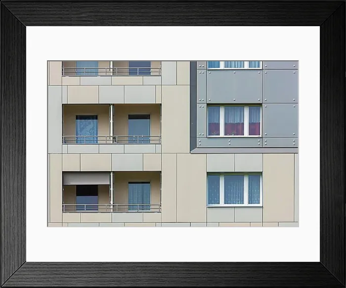 Framed Print : Dresden prefabricated building refurbishment Framed Print : Dresden prefabricated building refurbishment