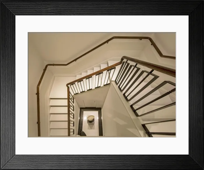 Framed Print : Staircase. Ten Trinity Square - The Residences, London, United Kingdom. Architect: Aukett Swanke, 2017 Framed Print : Staircase. Ten Trinity Square - The Residences, London, United Kingdom. Architect: Aukett Swanke, 2017