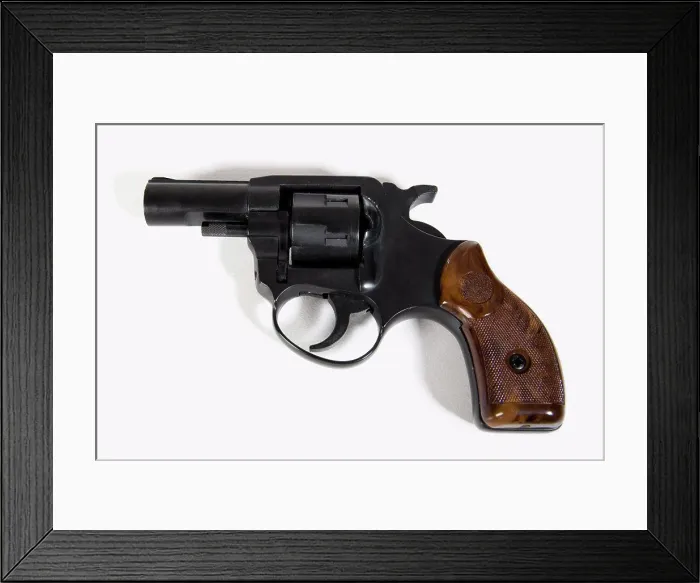 Framed Print : Studio shot of a starting gun Framed Print : Studio shot of a starting gun