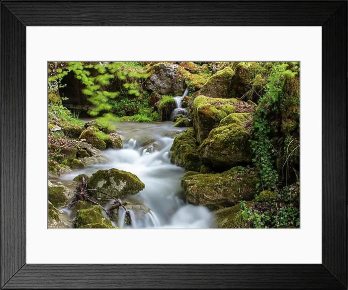 Framed Print : Gorge de Perrefitte, small gorge, brook Chaliere, Perrefitte, Bernese Jura, Bern, Switzerland, Europe