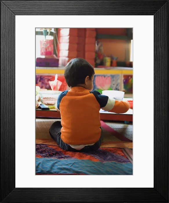 Framed Print : Little boy painting Framed Print : Little boy painting