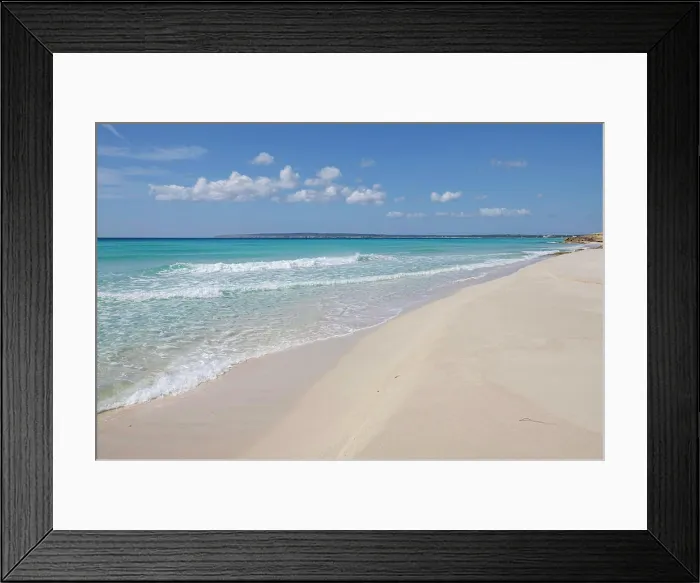 Framed Print : Es Arenals Es Arenals, Migjorn beach Framed Print : Es Arenals Es Arenals, Migjorn beach