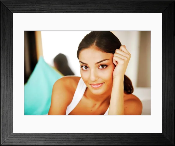 Framed Print : Portrait of smiling woman