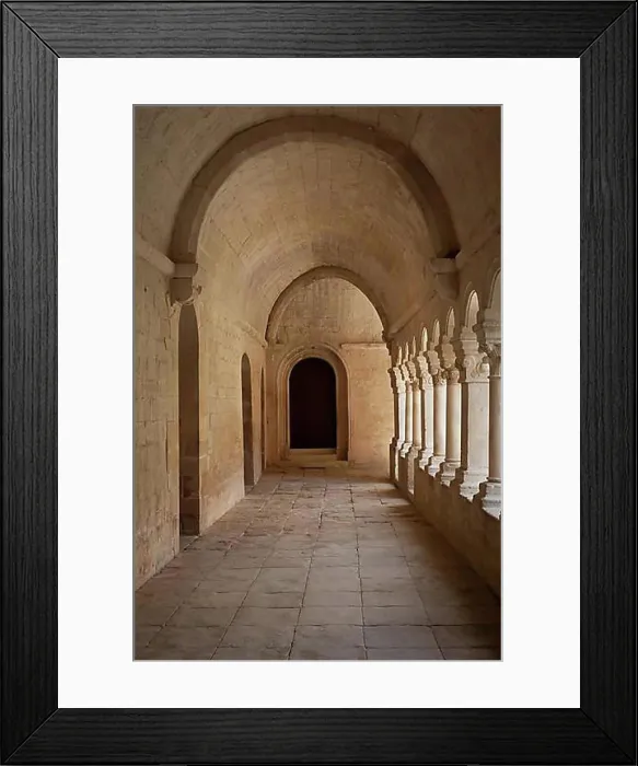 Framed Print : France, Provence. Senanque Abbey corridor detail. More than 800 years of history in this picture, Europe Framed Print : France, Provence. Senanque Abbey corridor detail. More than 800 years of history in this picture, Europe