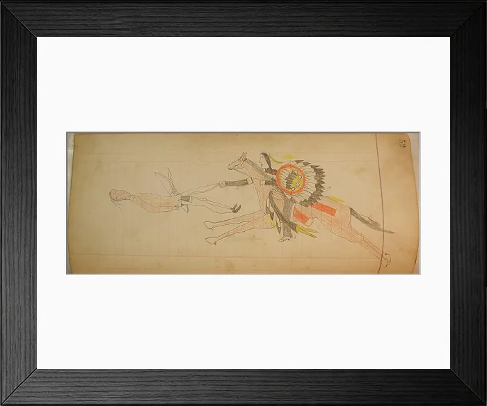 Framed Print : Maffet Ledger: Drawing ca. 1874-81 Southern and Northern Cheyenne. Maffet Ledger: Drawing 766407 Framed Print : Maffet Ledger: Drawing ca. 1874-81 Southern and Northern Cheyenne. Maffet Ledger: Drawing 766407