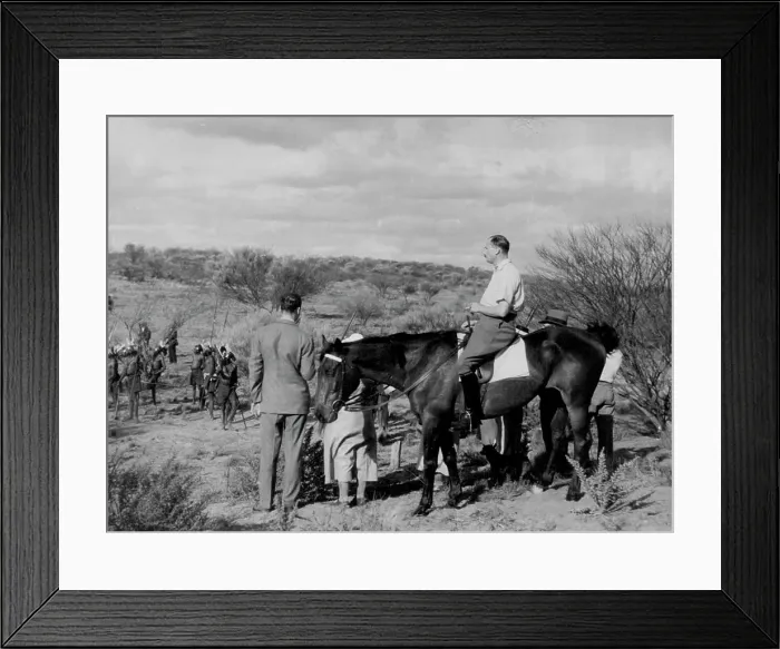 Framed Print : A splendid close-up of the Duke as he was about to start on his ride across the desert Framed Print : A splendid close-up of the Duke as he was about to start on his ride across the desert