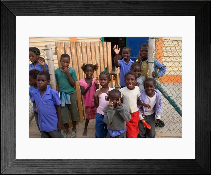 Framed Print : NAMIBIA, SWAKOPMUND, TOWNSHIP, DRC SCHOOL PROJECT & COMMUNITY CENTRE, CHILDREN Framed Print : NAMIBIA, SWAKOPMUND, TOWNSHIP, DRC SCHOOL PROJECT & COMMUNITY CENTRE, CHILDREN
