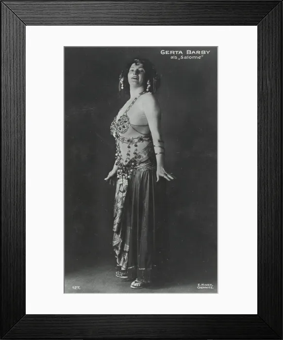 Framed Print : Gerta Barby (1872-1938) as Salome in the same name of Richard Strauss Framed Print : Gerta Barby (1872-1938) as Salome in the same name of Richard Strauss