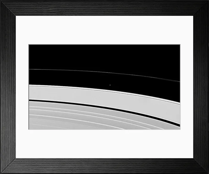 Framed Print : Saturn's A Ring and Moon Atlas Framed Print : Saturn's A Ring and Moon Atlas