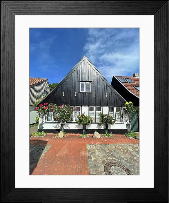 Framed Print : Historic fishing village Holm, Suederholmstrasse, Schleswig, Schleswig-Holstein, Germany, Europe