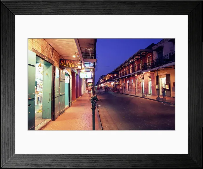 Framed Print : Buildings along a road, New Orleans, Louisiana, USA Framed Print : Buildings along a road, New Orleans, Louisiana, USA