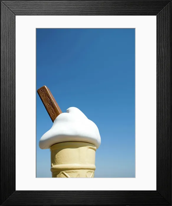 Framed Print : Model of an ice cream cone