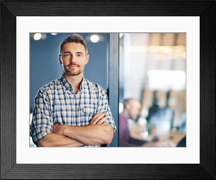 Framed Print : Business, man and confident for portrait in office Framed Print : Business, man and confident for portrait in office