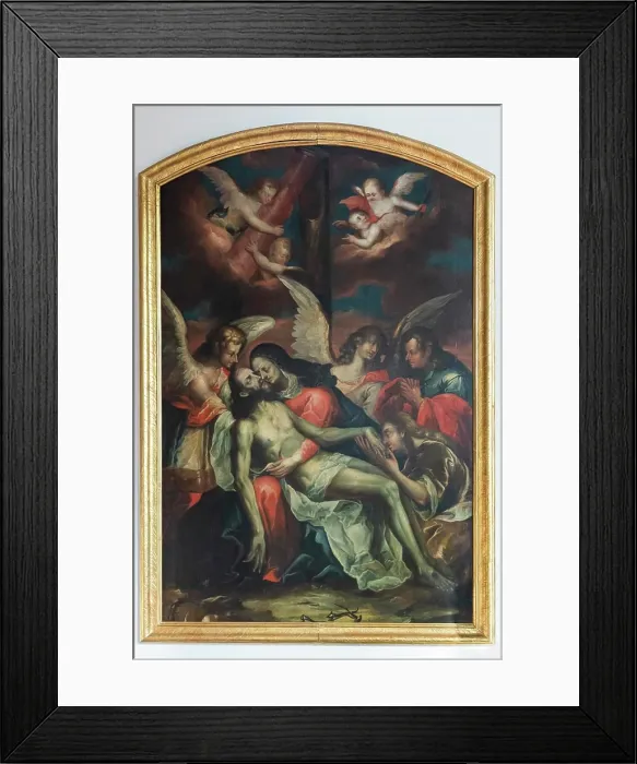 Framed Print : Main Church of Saints Giuditta and Quirico: Painting. Tramin Weinstrasse. Italy