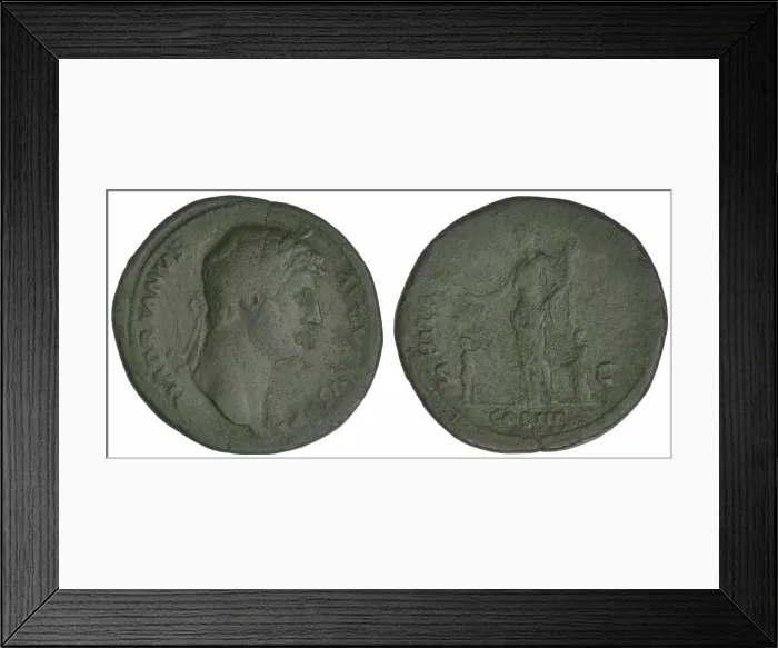 Framed Print : sestertius. Hadrian (Roman emperor; 117-138), emperor Framed Print : sestertius. Hadrian (Roman emperor; 117-138), emperor
