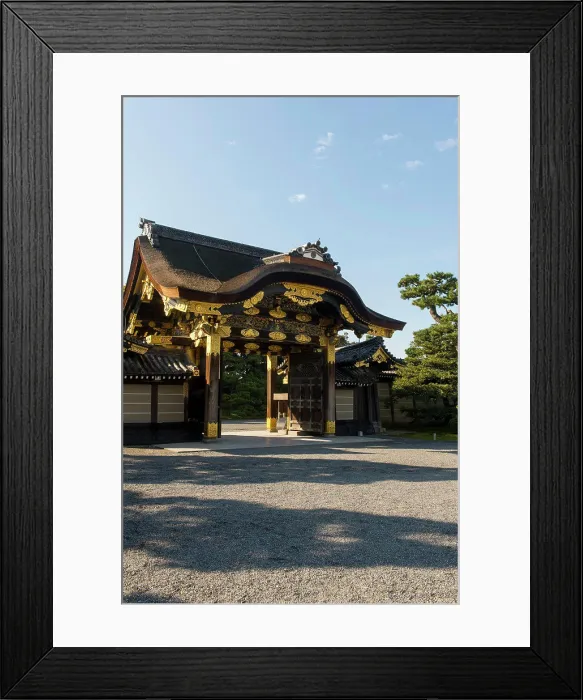 Framed Print : The Karamon main gate to Ninomaru Palace of the Nijo Castle, a UNESCO World Heritage Site, in Kyoto, Japan