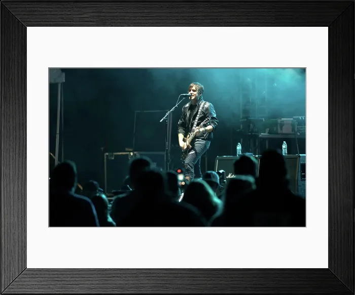 Framed Print : Bryan Scott, lead vocalist of the band Sick Puppies