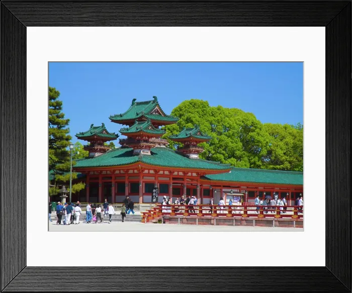 Framed Print : Japan, Kyoto, Heian Jingu Shrine, people Framed Print : Japan, Kyoto, Heian Jingu Shrine, people