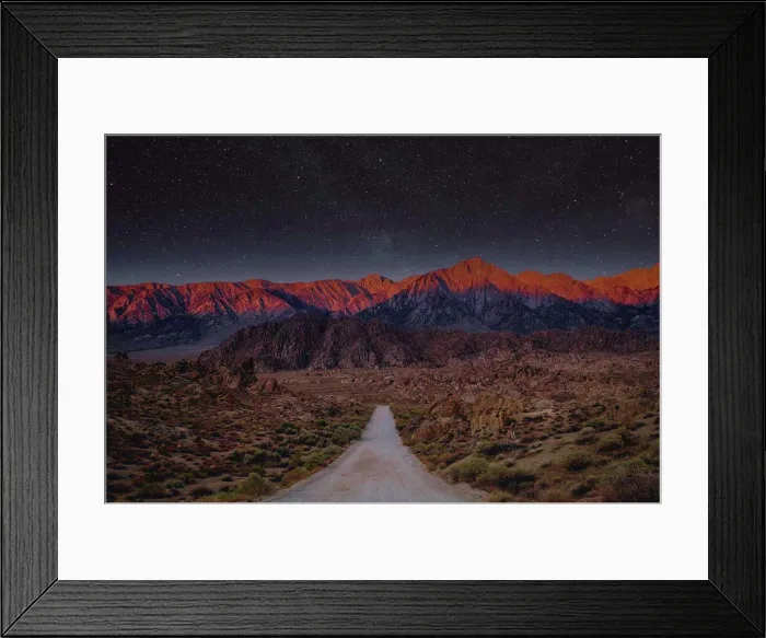 Framed Print : Scenic view from the upper road at Alabama Hills Framed Print : Scenic view from the upper road at Alabama Hills