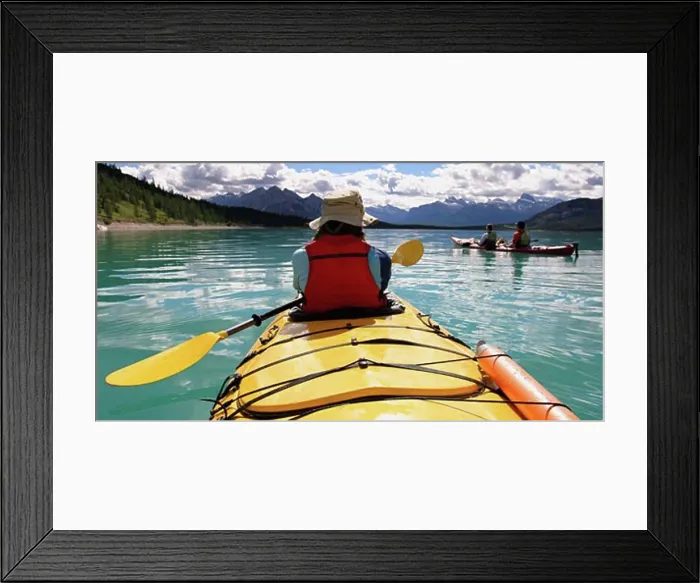Framed Print : Kayaker taking a break