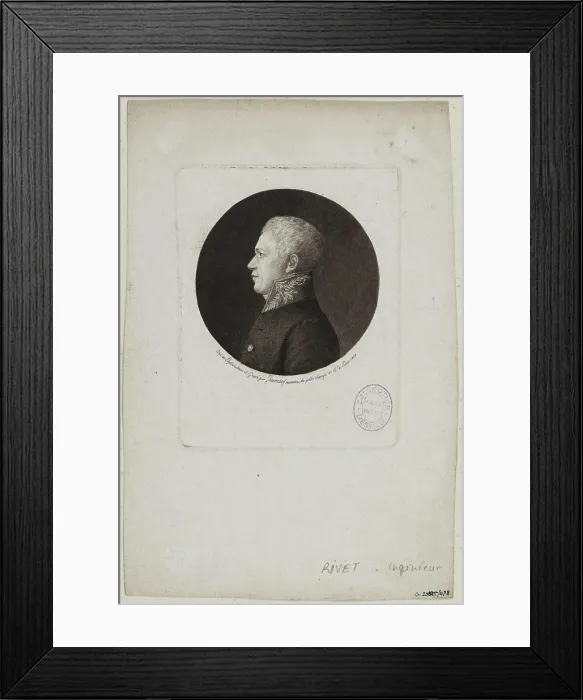 Framed Print : Portrait of Mr. Rivet, Engineer. Edma Queenedey (1756-1830). 'Portrait of Mr. Rivet, Engineer'. Physionotrace. 1810 Framed Print : Portrait of Mr. Rivet, Engineer. Edma Queenedey (1756-1830). 'Portrait of Mr. Rivet, Engineer'. Physionotrace. 1810