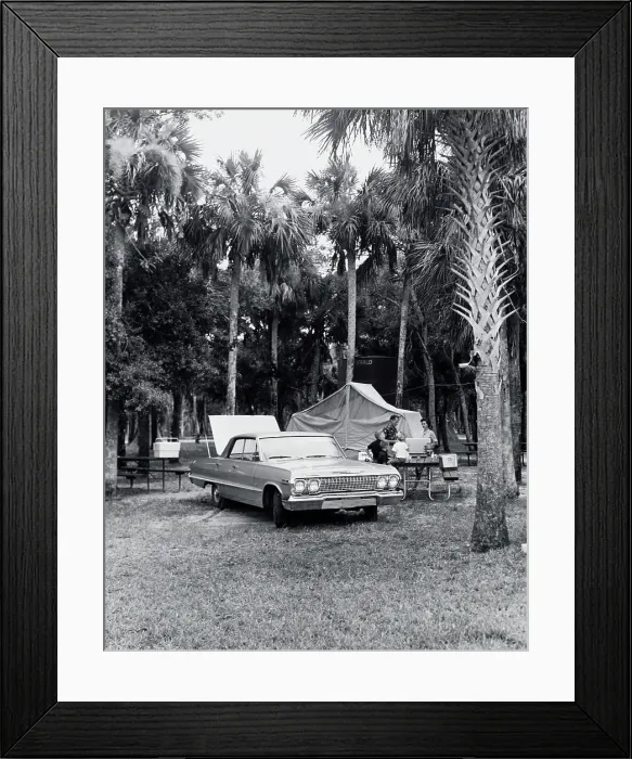 Framed Print : Parents and their children camping Framed Print : Parents and their children camping