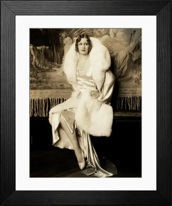 Framed Print : Portrait of woman in fur Framed Print : Portrait of woman in fur