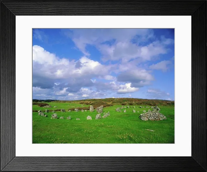 Framed Print : Co Tyrone, Beaghmore Stone Circles, Sperrin Mountains