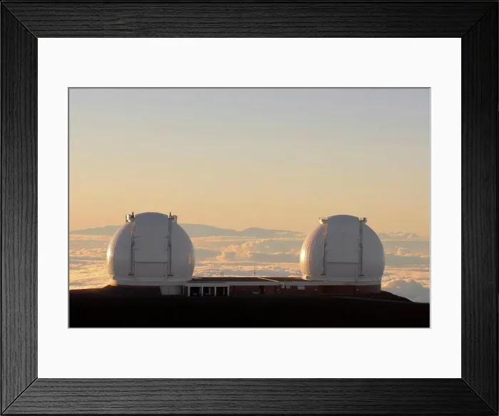 Framed Print : The Twin Telescopes of The W. M Framed Print : The Twin Telescopes of The W. M