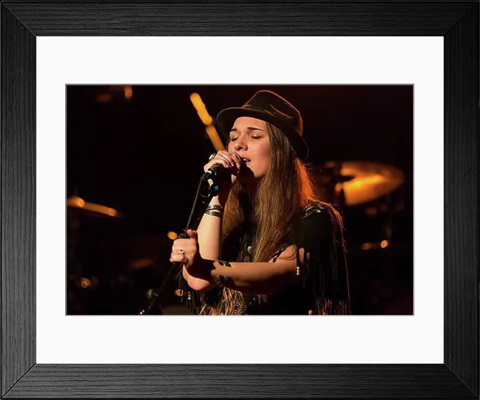 Framed Print : Swiss singer and songwriter Ishantu live at the Schueuer Lucerne, Switzerland, Europe