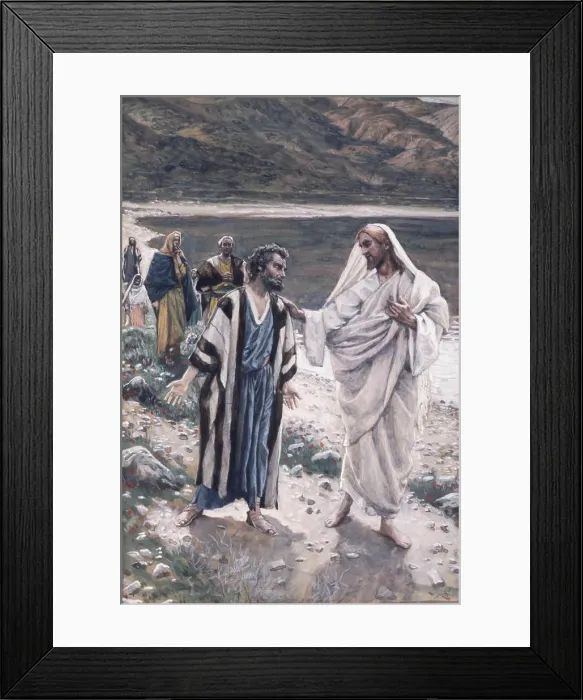 Framed Print : Feed My Lambs (Pais mes brebis) James Tissot (French) Framed Print : Feed My Lambs (Pais mes brebis) James Tissot (French)