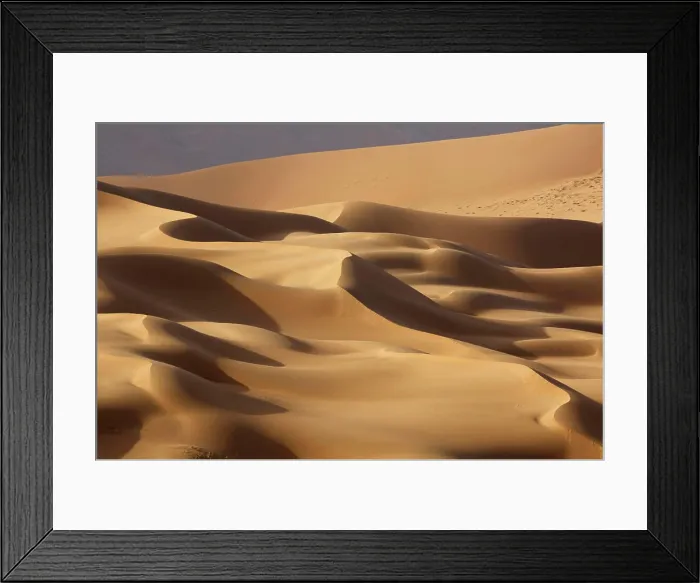 Framed Print : China, Inner Mongolia, Badain Jaran Desert. Abstract of desert shapes and contrasts Framed Print : China, Inner Mongolia, Badain Jaran Desert. Abstract of desert shapes and contrasts