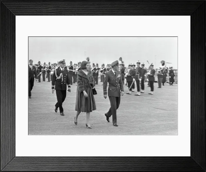 Framed Print : Anefo photo collection. Arrival Greek royal couple at Schiphol Framed Print : Anefo photo collection. Arrival Greek royal couple at Schiphol