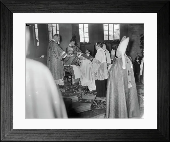 Framed Print : Anefo photo collection. Solemn bishop equivalence from Mgr Framed Print : Anefo photo collection. Solemn bishop equivalence from Mgr
