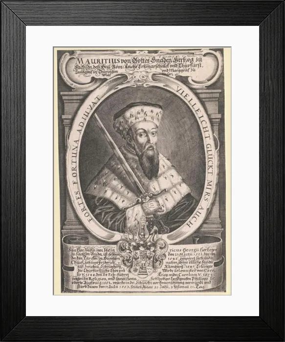 Framed Print : Moritz, Elector of Saxony Stecher: Trochel, Peteradaation: 1635 / 1667 Framed Print : Moritz, Elector of Saxony Stecher: Trochel, Peteradaation: 1635 / 1667