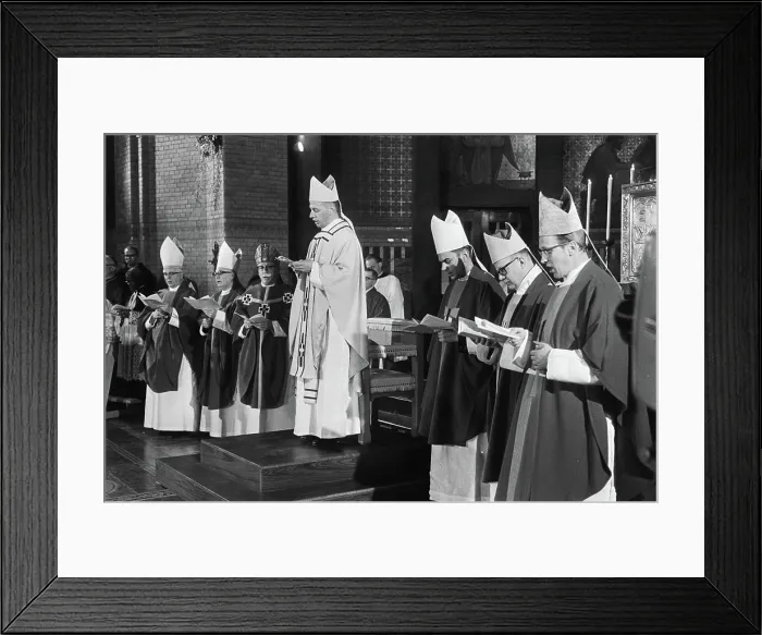 Framed Print : Anefo photo collection. Bishopsies of Mgr Framed Print : Anefo photo collection. Bishopsies of Mgr