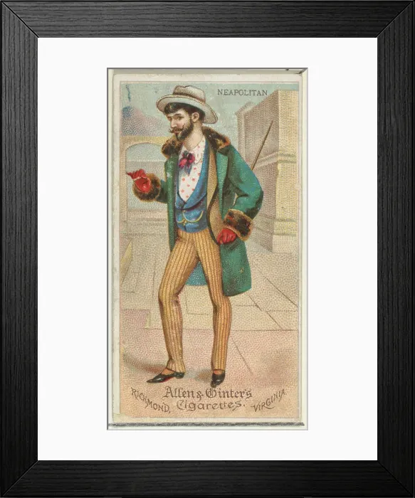 Framed Print : Neapolitan, from World's Dudes series (N31) Framed Print : Neapolitan, from World's Dudes series (N31)
