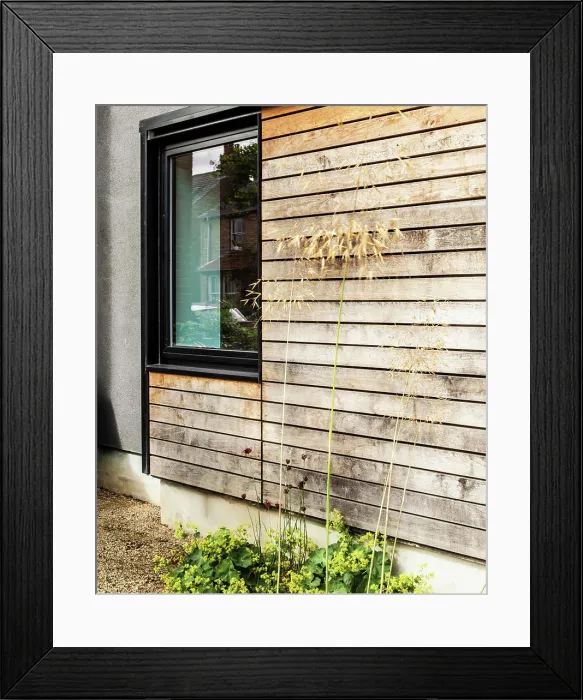 Framed Print : Cladding detail. Elmthorpe Road, Oxford, United Kingdom. Architect: Waind Gohil + Potter Architects, 2014 Framed Print : Cladding detail. Elmthorpe Road, Oxford, United Kingdom. Architect: Waind Gohil + Potter Architects, 2014