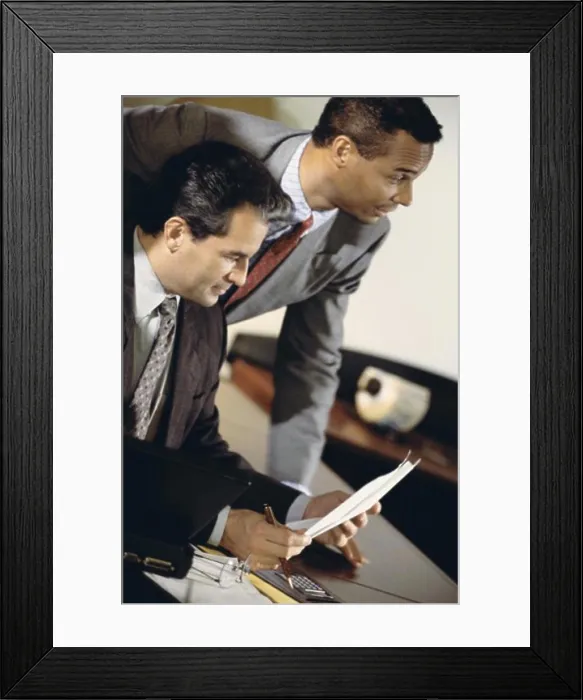 Framed Print : Two businessmen in an office Framed Print : Two businessmen in an office