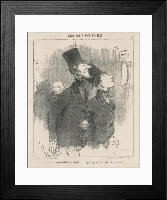 Framed Print : Honoré Daumier, Un jour de représentation a benéfice, 19th century Un jour de représentation a benéfice Framed Print : Honoré Daumier, Un jour de représentation a benéfice, 19th century Un jour de représentation a benéfice