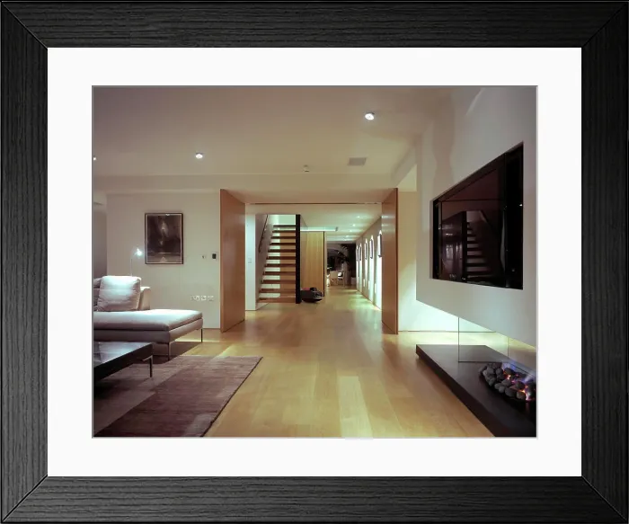 Framed Print : pent house apartment living space - stairs Framed Print : pent house apartment living space - stairs