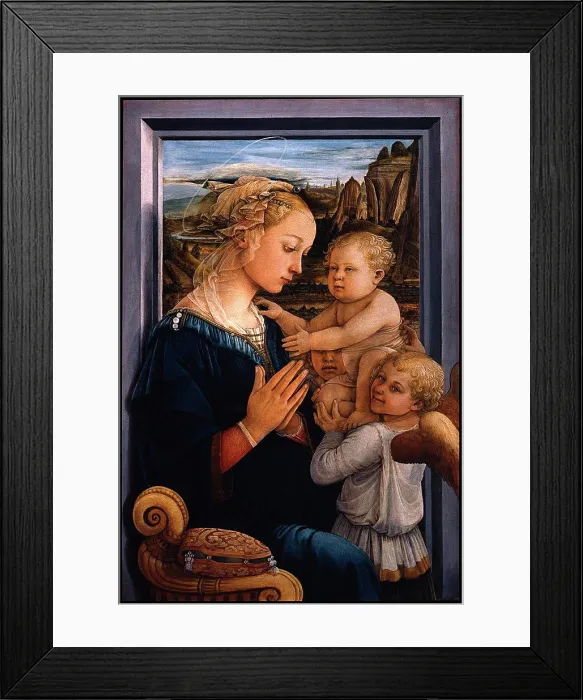 Framed Print : Madonna with child surrounded by angels by Filippo Fra Lippi Framed Print : Madonna with child surrounded by angels by Filippo Fra Lippi