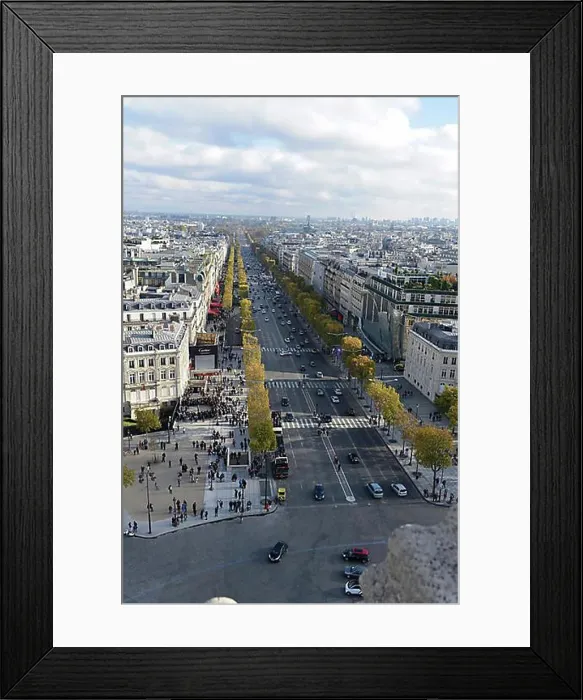 Framed Print : Panorama, view from the Arc de Triomphe, Avenue des Champs Elysee, Paris, France, Europe Framed Print : Panorama, view from the Arc de Triomphe, Avenue des Champs Elysee, Paris, France, Europe