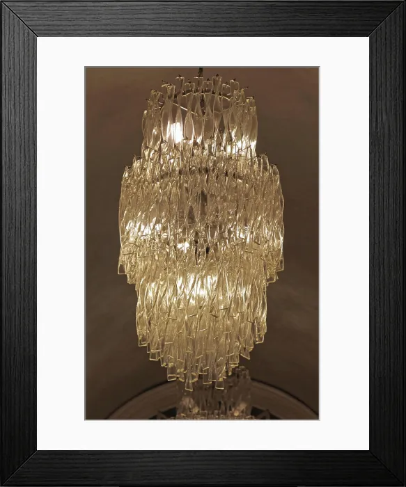 Framed Print : Chandelier Modern Crystal Glass Decorative Swirls Lights Chandelier Copyright: xZoonar.com / MarkoxBericx 13857523