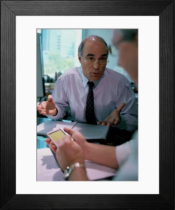 Framed Print : Two businessmen in a meeting Framed Print : Two businessmen in a meeting