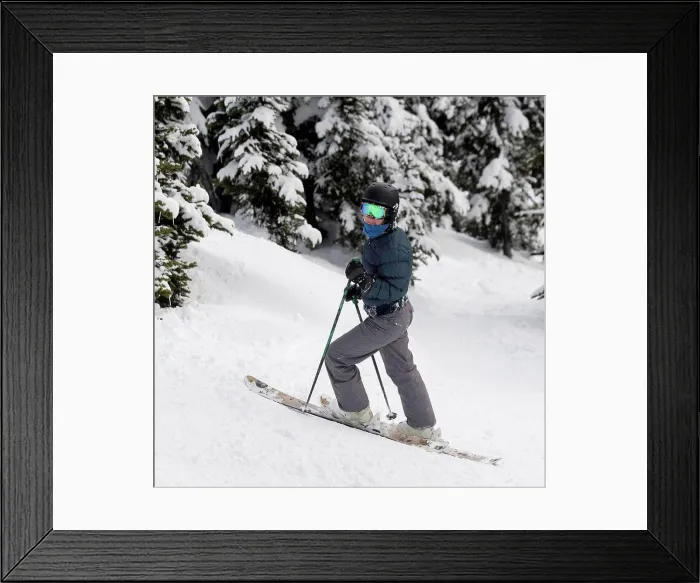 Framed Print : a skier on a snowy mountain trail, whistler british columbia canada Framed Print : a skier on a snowy mountain trail, whistler british columbia canada
